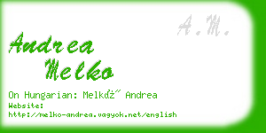 andrea melko business card